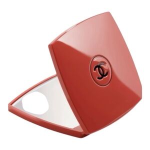 NWT-CHANEL-LIMITED EDITION RED SLEEK COMPACT DUAL MIRROR